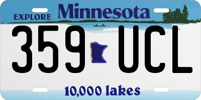 MN license plate 359UCL