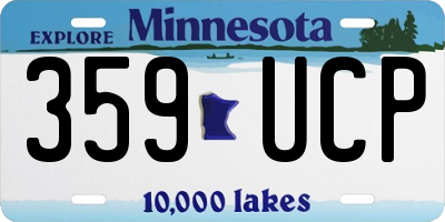 MN license plate 359UCP
