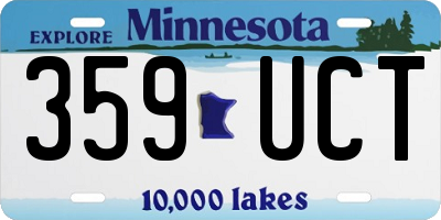 MN license plate 359UCT