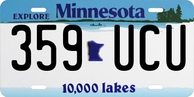 MN license plate 359UCU