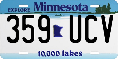 MN license plate 359UCV