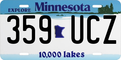 MN license plate 359UCZ