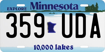 MN license plate 359UDA