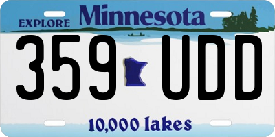 MN license plate 359UDD