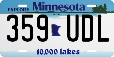 MN license plate 359UDL