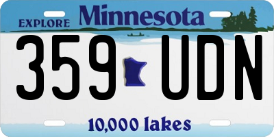 MN license plate 359UDN