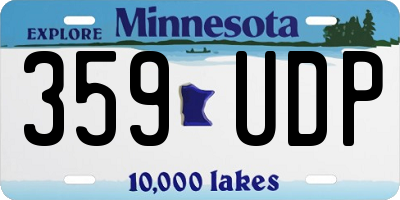 MN license plate 359UDP