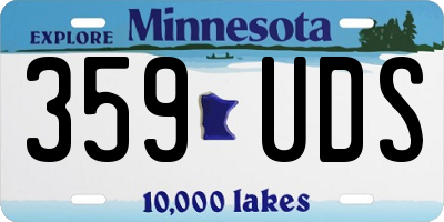 MN license plate 359UDS