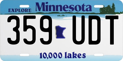 MN license plate 359UDT