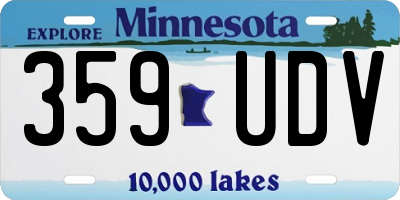 MN license plate 359UDV