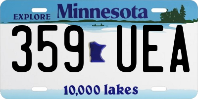 MN license plate 359UEA