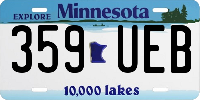 MN license plate 359UEB