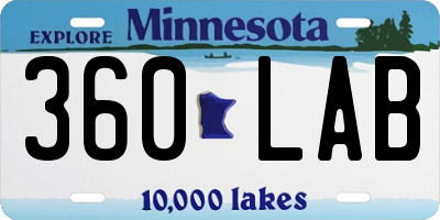 MN license plate 360LAB