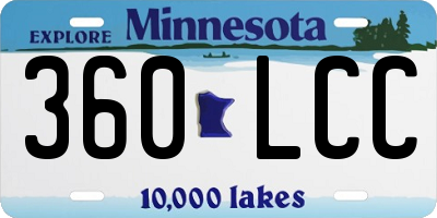 MN license plate 360LCC