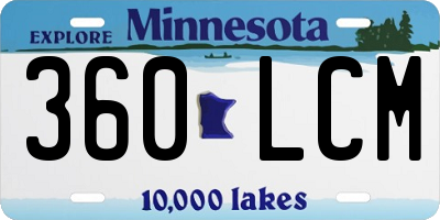 MN license plate 360LCM