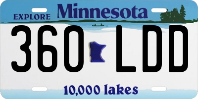 MN license plate 360LDD