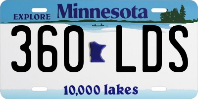 MN license plate 360LDS