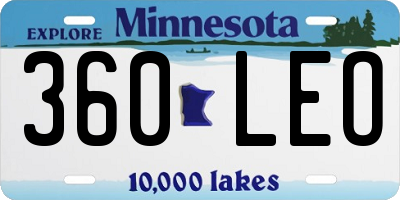 MN license plate 360LEO