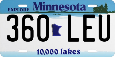 MN license plate 360LEU