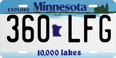 MN license plate 360LFG