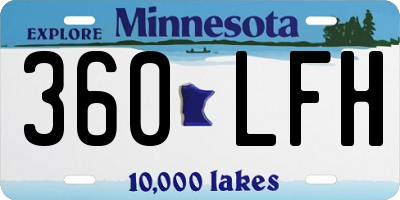 MN license plate 360LFH