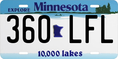 MN license plate 360LFL