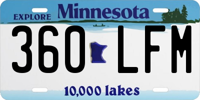 MN license plate 360LFM