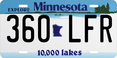 MN license plate 360LFR