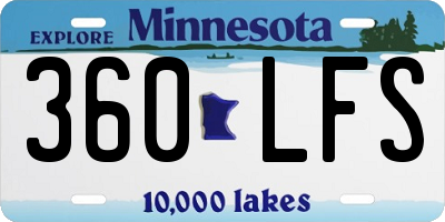 MN license plate 360LFS