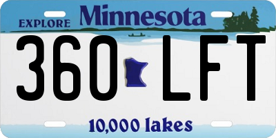MN license plate 360LFT