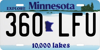 MN license plate 360LFU