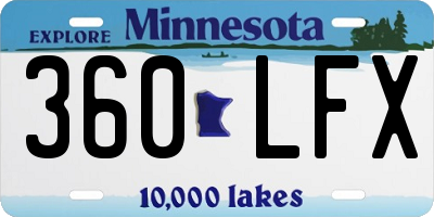 MN license plate 360LFX
