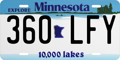 MN license plate 360LFY