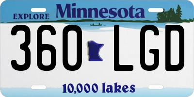 MN license plate 360LGD