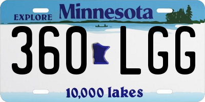 MN license plate 360LGG