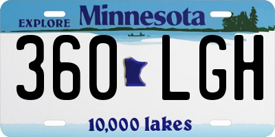 MN license plate 360LGH