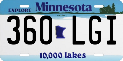 MN license plate 360LGI