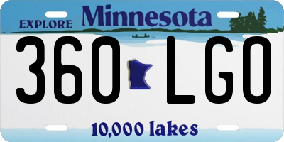 MN license plate 360LGO