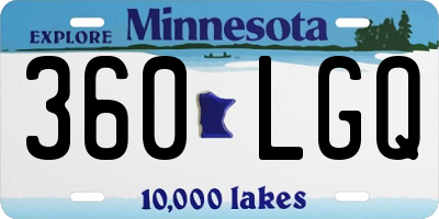 MN license plate 360LGQ