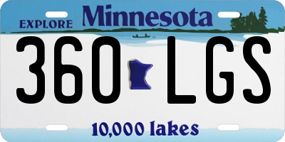 MN license plate 360LGS