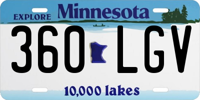 MN license plate 360LGV
