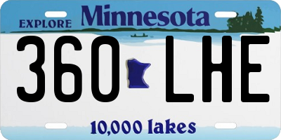MN license plate 360LHE