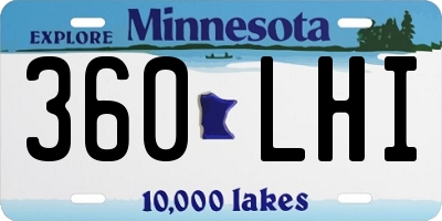 MN license plate 360LHI