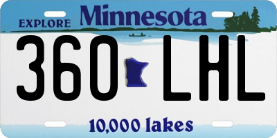 MN license plate 360LHL