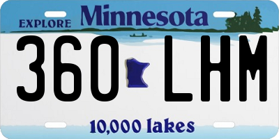 MN license plate 360LHM