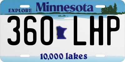MN license plate 360LHP