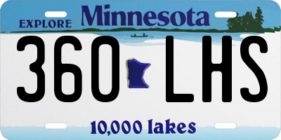 MN license plate 360LHS