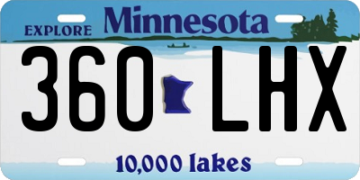 MN license plate 360LHX