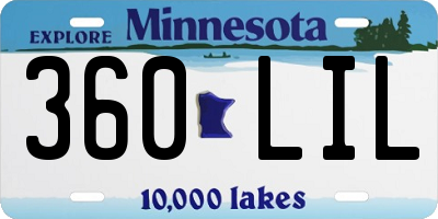 MN license plate 360LIL