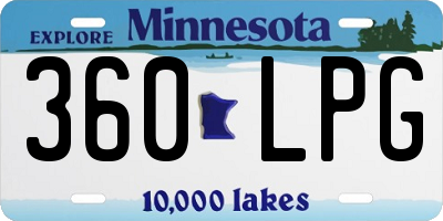 MN license plate 360LPG